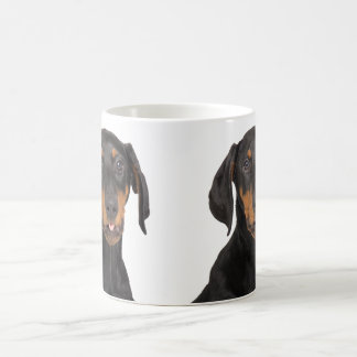 Caneca De Café Filhote de cachorro engraçado do pincher do