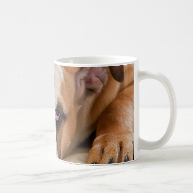 Caneca De Café Filhote de cachorro inglês do buldogue (Direita)