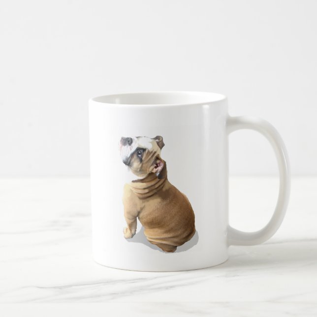 Caneca De Café Filhote de cachorro inglês do buldogue (Direita)