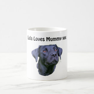 Caneca De Café Filhote de cachorro preto de labrador retriever