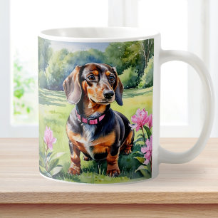 Caneca De Café Filhote de Dachshund Salsicha Cachorro Fofo Doxie 