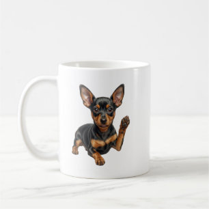Caneca De Café Filhote de Pinscher Miniatura Min Pin Cachorro Pai