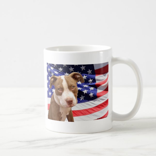 Caneca De Café Filhote de Pitbull americano (Direita)