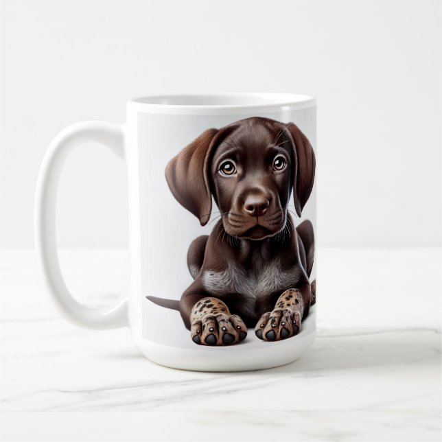 Caneca De Café Filhote de Pointer Alemão (Esquerda)