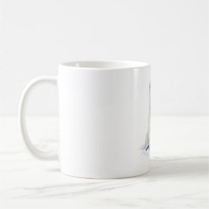 Caneca De Café Filhote de Urso Polar Sentado na Neve