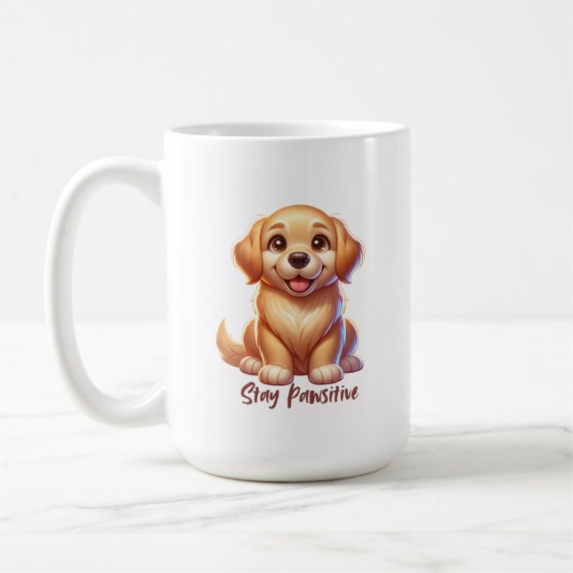 Caneca De Café Filhote Dourado Feliz (Esquerda)