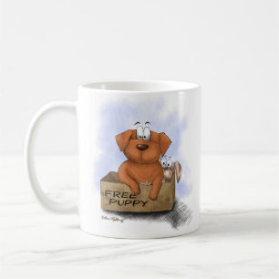 Caneca De Café Filhote Grátis Mais 1 Cartoon