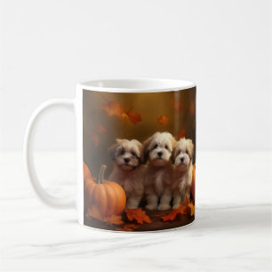 Caneca De Café Filhote Havanês Delícia de Outono Abóbora