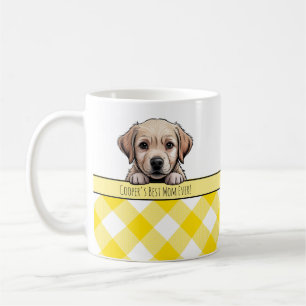 Caneca De Café Filhote Labrador Fofo Melhor Mãe de Cachorro Xadre