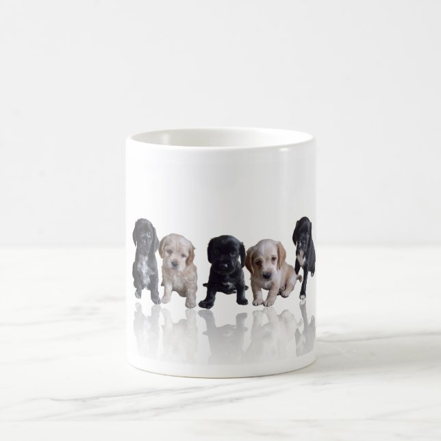 Caneca De Café Filhotes de cachorro de cocker spaniel (Centro)