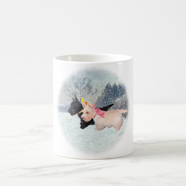Caneca De Café Filhotes de Scottie (Centro)