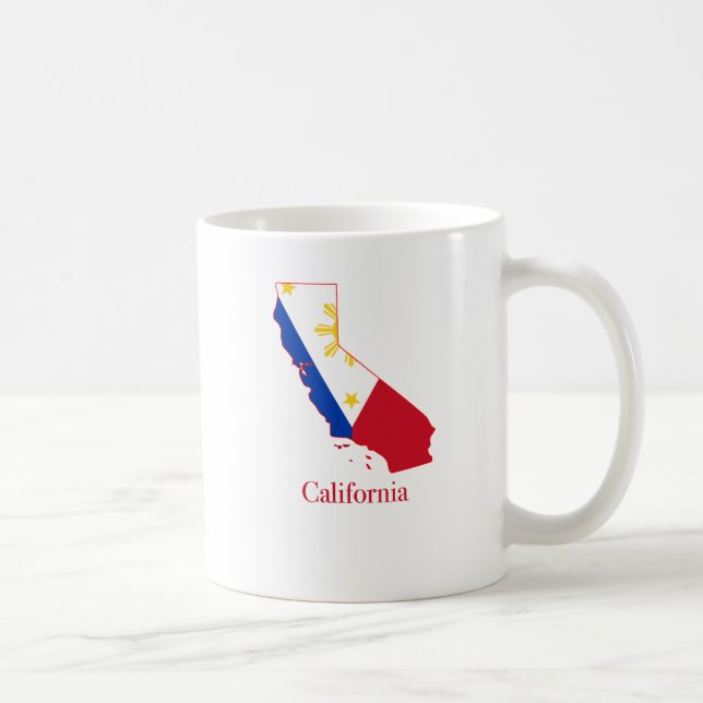 Caneca De Café Filipinas embandeiram sobre o mapa do estado de (Direita)
