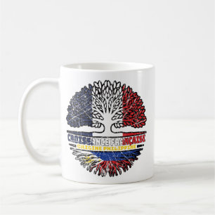Caneca De Café Filipino Filipinas França, França, Árvore Bandeira