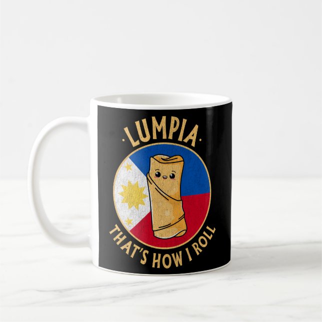 Caneca De Café Filipino Lumpia Kawaii Filipinas Comida Filipino P (Esquerda)