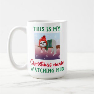 Caneca De Café Filme de Natal Bonito Assistindo