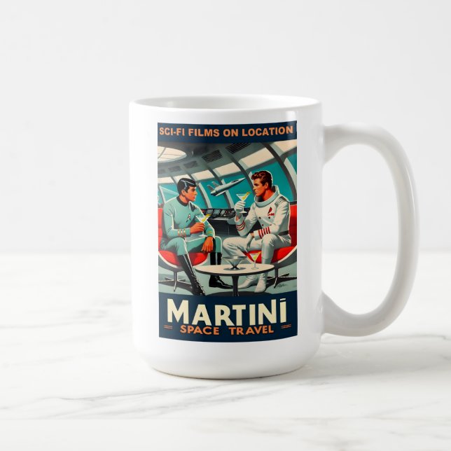 Caneca De Café Filmes Científicos-Fi Do Poster de viagens Espacia (Direita)