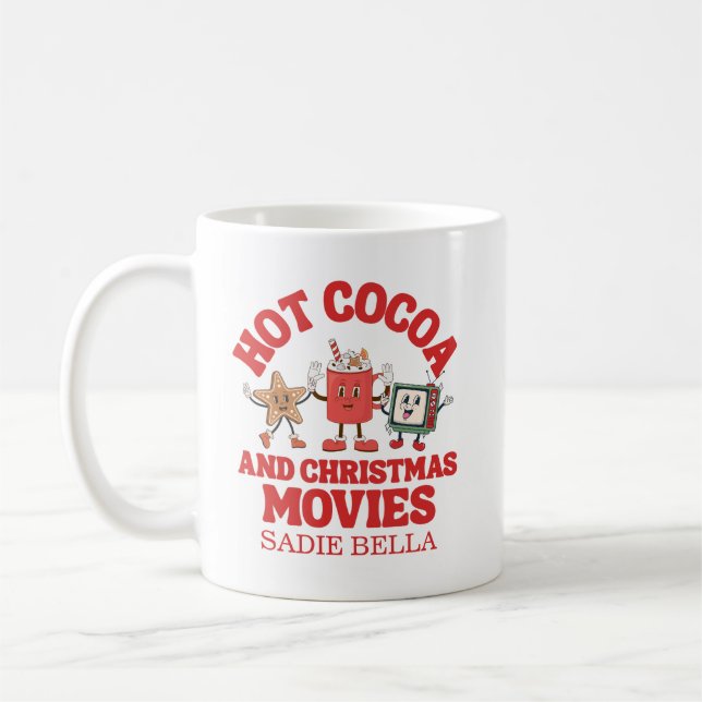 Caneca De Café Filmes De Cacau Quente E De Natal (Esquerda)