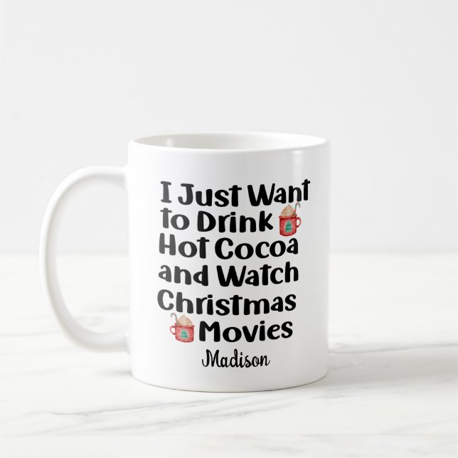 Caneca De Café Filmes de Natal engraçados e presentes de Natal de (Esquerda)