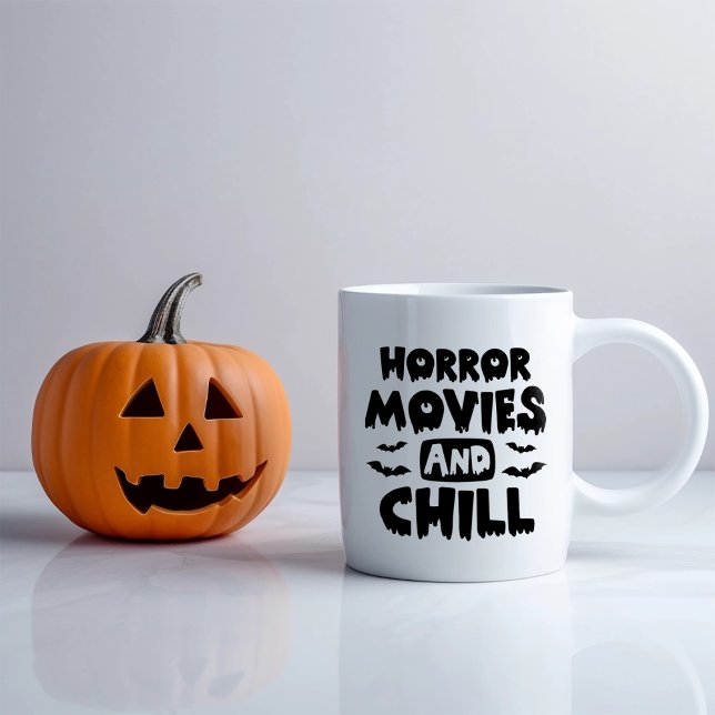 Caneca De Café Filmes de terror e resfriamento (Criador carregado)