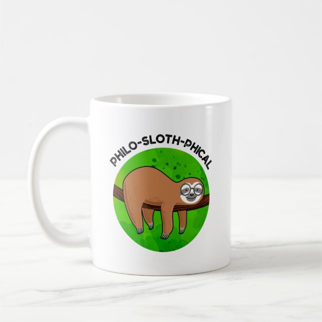 Caneca De Café Filo-preguiçoso Funny Animal Sloth Pun (Esquerda)