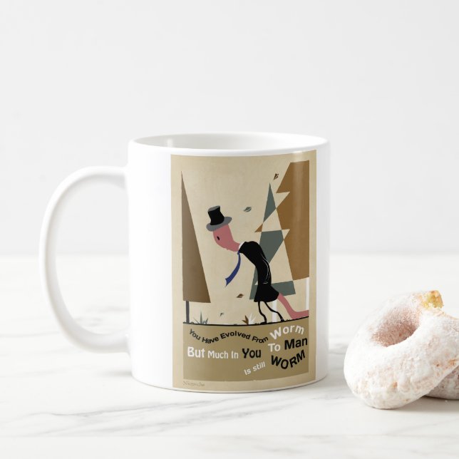 Caneca De Café Filosofia de Friedrich Nietzsche (Com Donut)