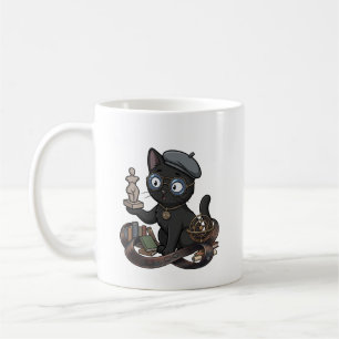 Caneca De Café Filósofo da Arte Gato Preto Escultor com Sistema S