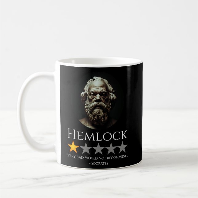 Caneca De Café Filósofo grego antigo Sócrates Meme Hemlock (Esquerda)