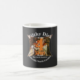 Caneca De Café Filthy Dick e Banda 4 Skins Bar Grill Enoteca