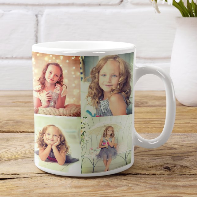 Caneca De Café Filtro Brilhante Personalizado 10 Crianças da Famí (Criador carregado)