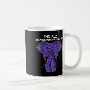 Caneca De Café Fim da roupa de sensibilização para o Elefante Alz