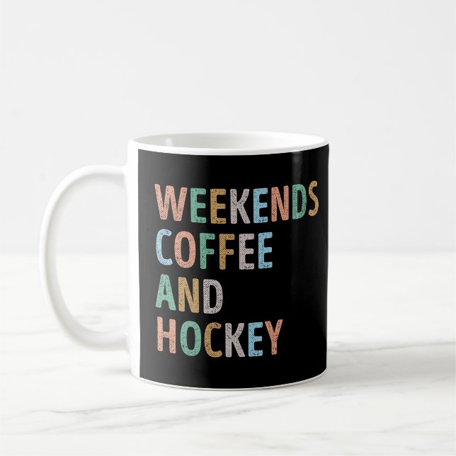 Caneca De Café Fim de semana Café e Hockey Mãe (Esquerda)