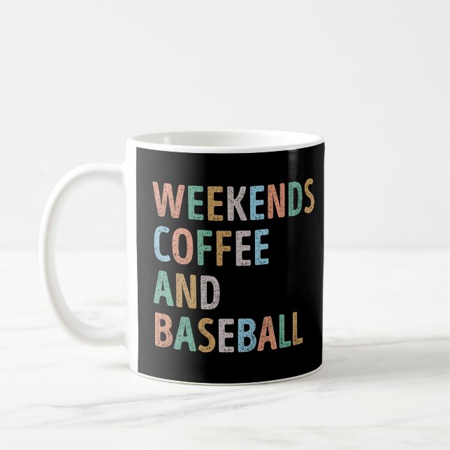 Caneca De Café Fim de semana Café e Mãe de Baseball (Esquerda)