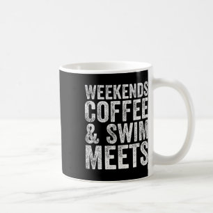 Caneca De Café Fim De Semana Café E Natação Encontram Sobremesa D