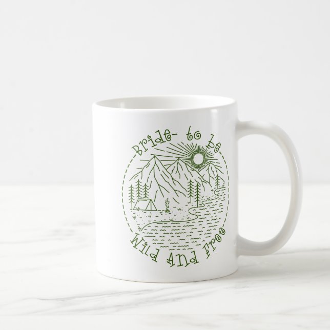 Caneca De Café Fim de Semana de Acampamento da Festa de Solteira  (Direita)