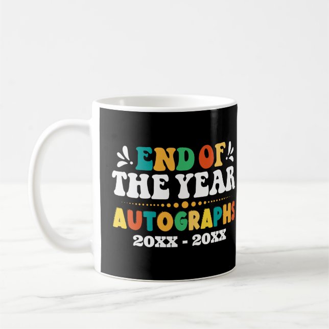 Caneca De Café Fim Do Ano Autográficos Personalizados (Esquerda)