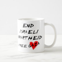 Caneca De Café Fim do apartheid israelense em Gaza