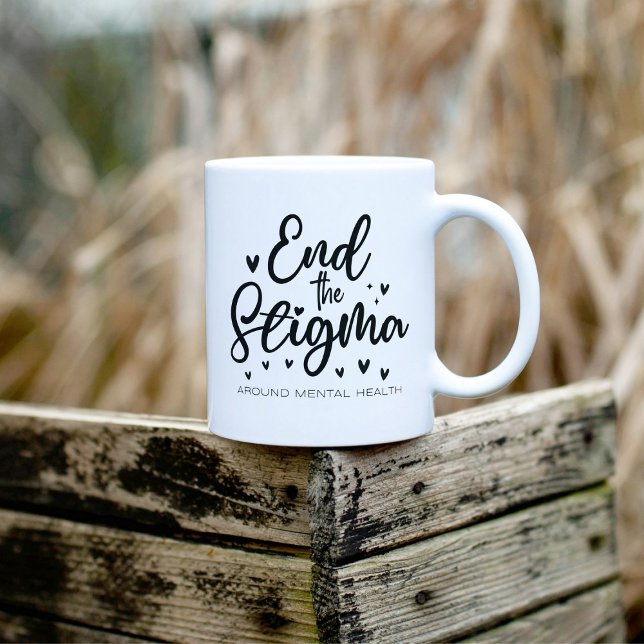 Caneca De Café Fim do Estigma - Saúde Mental (Criador carregado)
