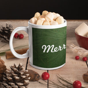 Caneca De Café Fim do pinheiro do Feliz Natal acima