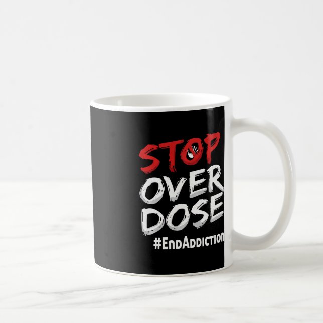 Caneca De Café Fim do Vício Parar sobre a consciência da dose (Direita)