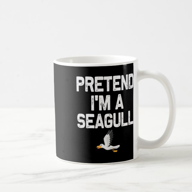 Caneca De Café Fingir que sou um fantasma de Halloween de Seagull (Direita)