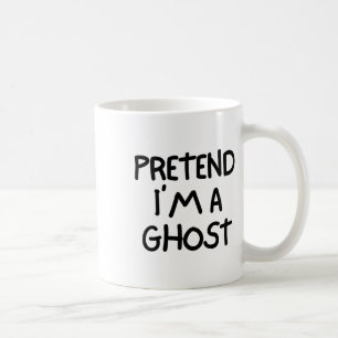 Caneca De Café Fingir que sou um Fantasma Engraçado, Preguiçoso e