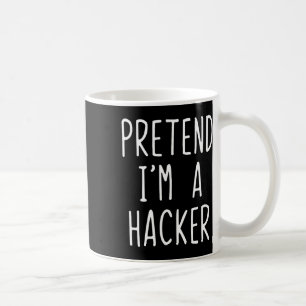 Caneca De Café Fingir que sou um Hacker Costume Halloween Engraça