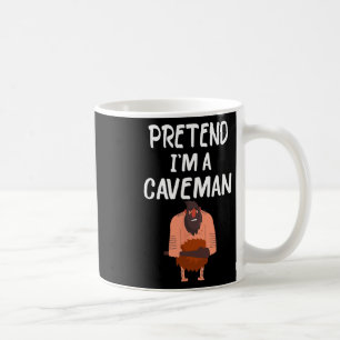 Caneca De Café Fingir que sou um homem de Caveman Tee Engraçado C