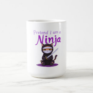 Caneca De Café Fingir que sou um Ninja - Dia de as Bruxas engraça