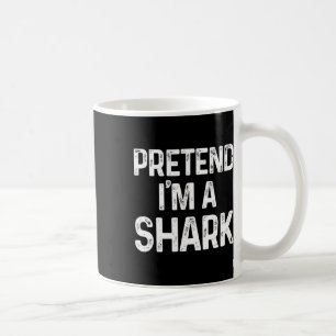 Caneca De Café Fingir que sou um tubarão no último minuto do cust