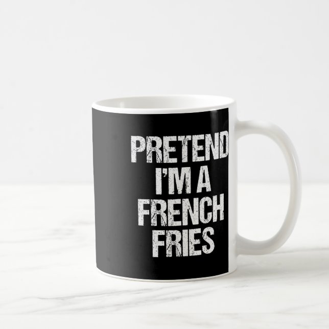 Caneca De Café Fingir que sou uma fada francesa. Frita Engraçada  (Direita)