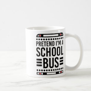 Caneca De Café Fingir que sou uma fantasia de ônibus escolar no H