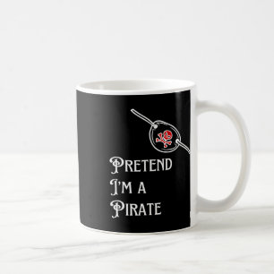 Caneca De Café Fingir que sou uma fantasia pirata de Halloween fá