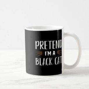 Caneca De Café Fingir que sou uma festeira de gatos pretos fedore