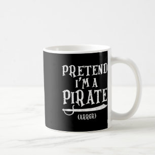 Caneca De Café Fingir que sou uma pirata festeira de fantasias no
